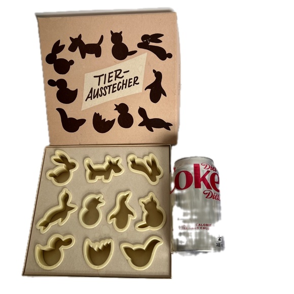 Vintage 10 Mini Cookie Cutters Child Size Plastic New in Box Western Germany - Picture 4 of 5